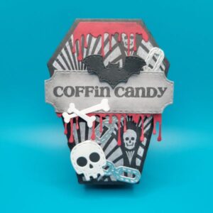 Bone Chilling Coffin Candy Gift Box Image, Halloween Gift Box, the crafty bech