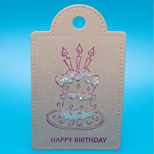 Happy Birthday Blink Cake Gift Tag Image